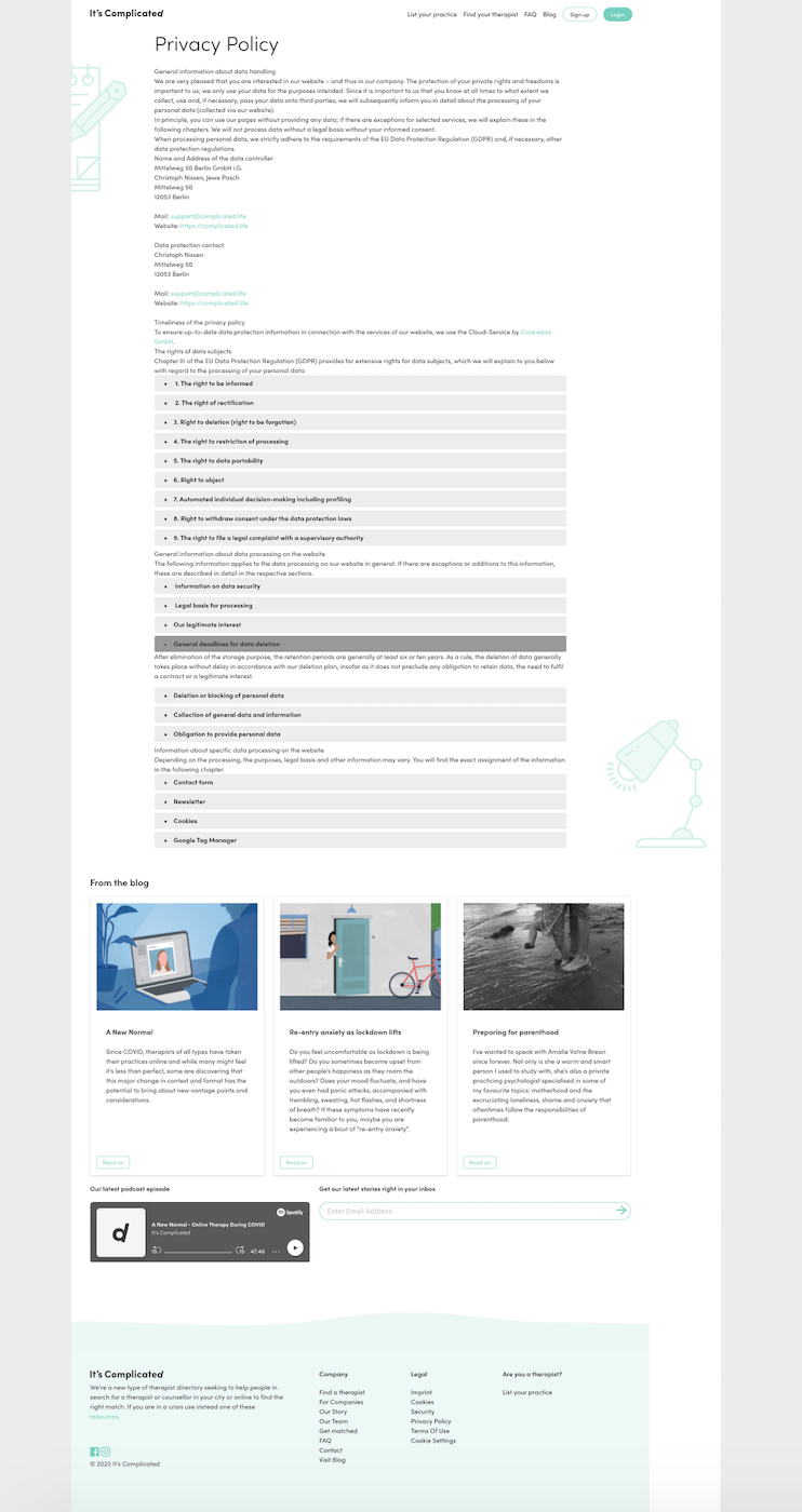 DSE Datenschutzerklärung