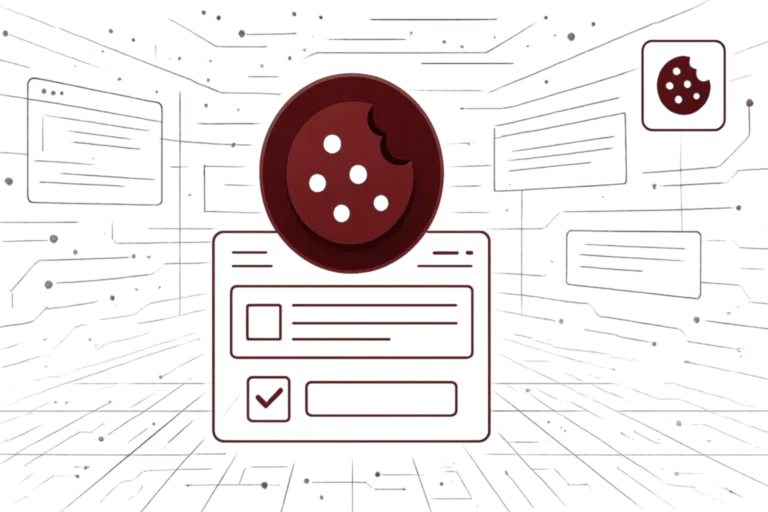 Grafik mit Cookie Symbol steht fuer Cookie Management, Nutzertracking und Datenschutz auf Webseiten