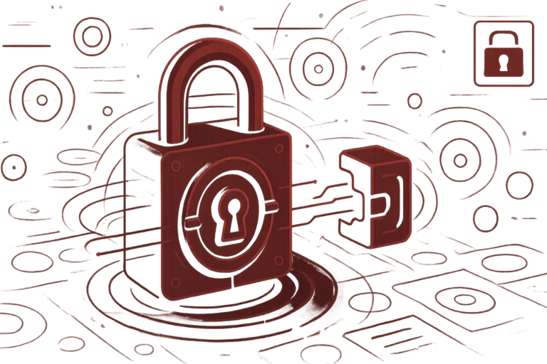 Isometrische Darstellung eines Sicherheitssymbols mit Schloss zur Visualisierung von Cybersecurity und Datenschutz